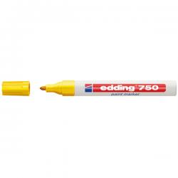 Marcatore permanente a vernice 750 - punta da 2,0 a 4,0mm - giallo - Edding