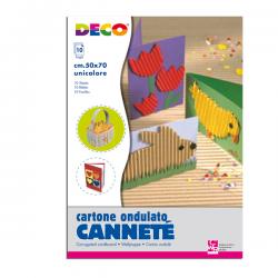 Cartoncino ondulato Cannetè 2206 - 50x70cm - azzurro - DECO - Conf.10 pezzi
