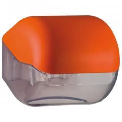 Dispenser Soft Touch di carta igienica - 15x4,8x14 cm - plastica - arancio - Mar Plast